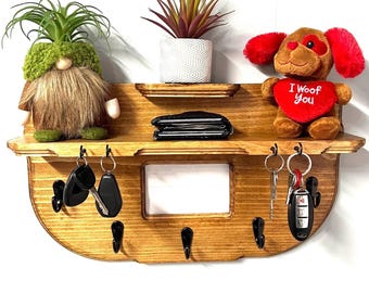 Garage Coat rack Key Holder/picture frame and double shelf combo!!