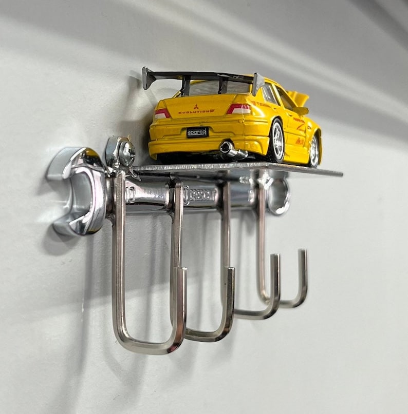 Garage Key Holder, Unique Rare Garage Allen Hex Key Holder With Chrome