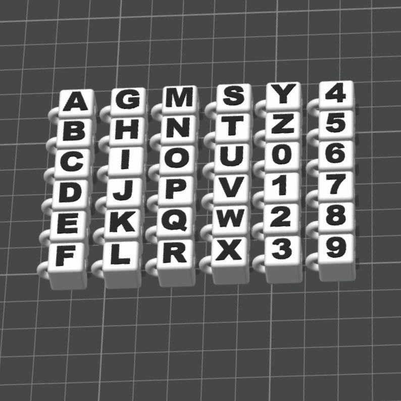 Articulated Letter Blocks 3D Print Digital File- for Keychains, Tags ...