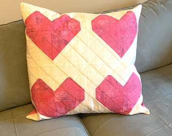 Patron PDF de coussin coeur Saint-Valentin