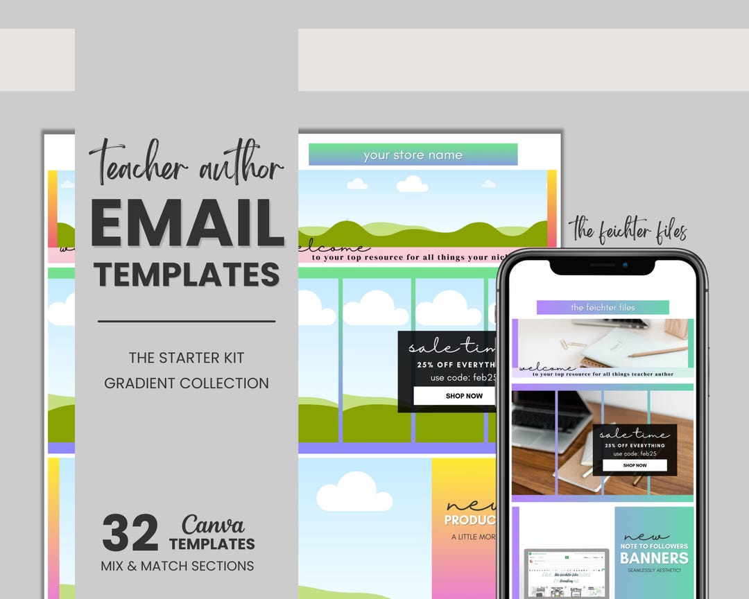 Email Marketing Canva Template Starter Kit | Teacher Author | Teacher ...