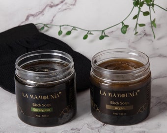 La Mamounia ss Black soap with Argan/Eucalyptus 100% natural Moroccan