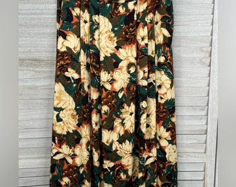 Falda plisada con estampado floral vintage de los años 70 y 80 de EVAN PICONE - 12