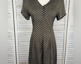 B.T. EXPRESS Mono vintage de los años 90 en marrón y estampado multicolor - 5/6