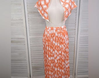 Falda midi plisada y bufanda vintage de los años 70 de LESLIE FAY - 6