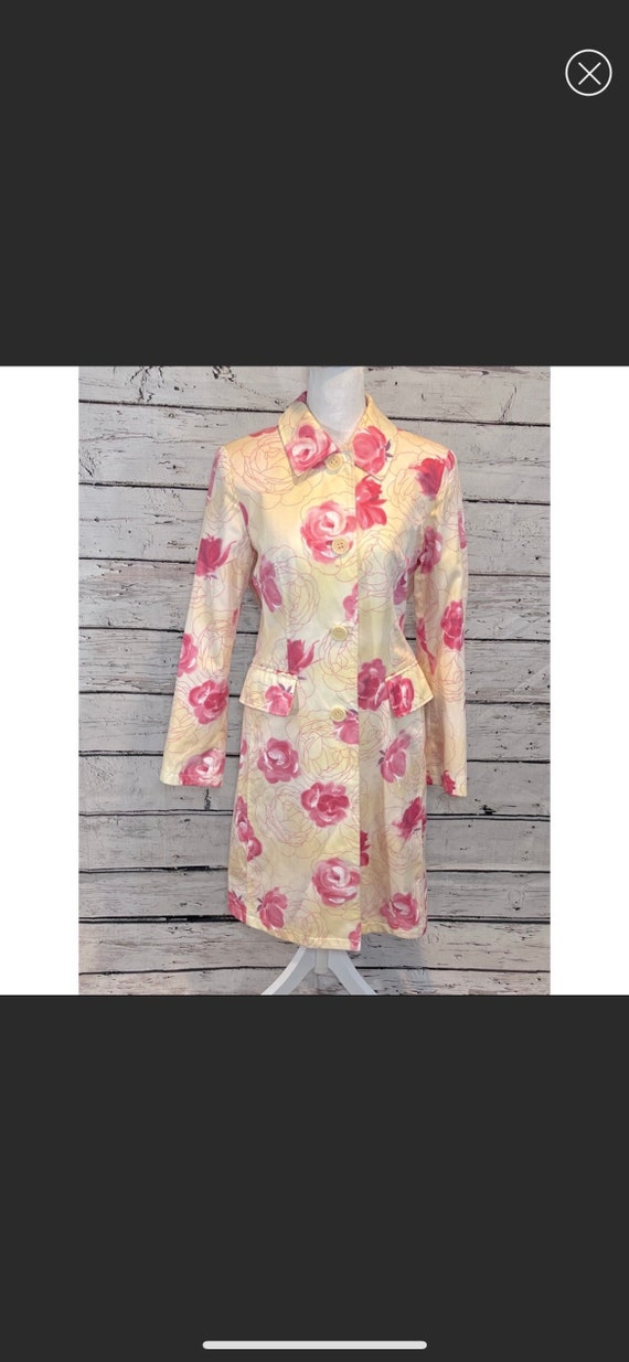 ESPRIT Trench Coat Vintage 90's Floral-Small