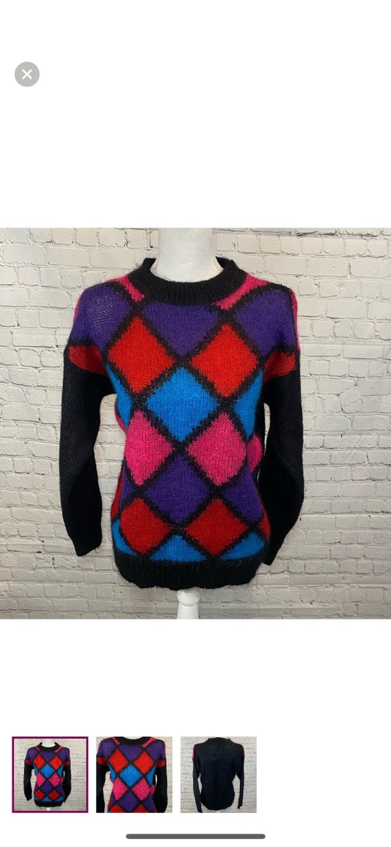 CRYSTAL SPORTSWEAR LTD Sweater Mohair Vintage 80's