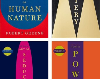 Robert Greene 4 Book Set Concise 48 leggi di potere, maestria, arte della seduzione, GUERRA