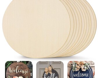 Set of 5 Wood with Craft Round Circle MDF Pine Wood Board for Art and Craft-4mm Thick Unfinished Round Wood Slices for Resin Art, Mandala