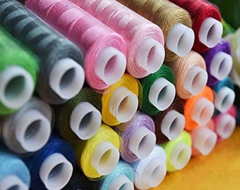 20 fils à coudre 100 % polyester mélangé, filé pour la couture à la main et à la machine | Fil tout usage pour la maison, la couture et les boutiques