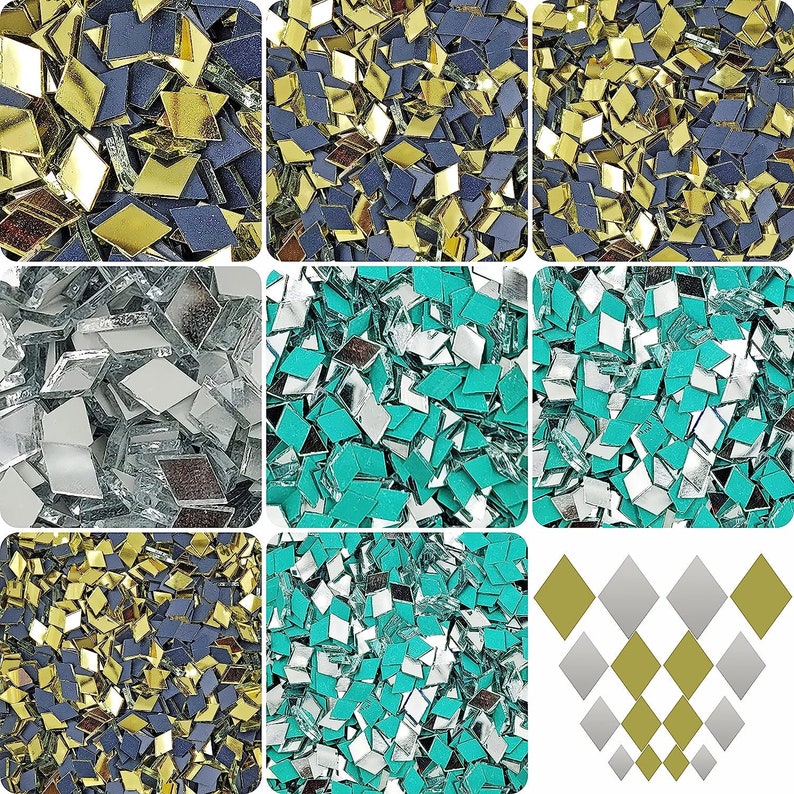 Bulk 2900 Pcs Mirror for Craft Work, Small Mirror Glass Pieces for
