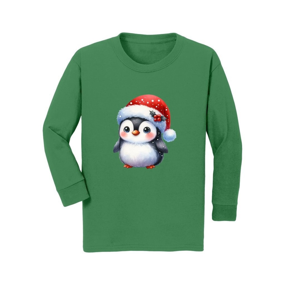 Penguin Shirt YOUTH Christmas Long Sleeve Tee Shirt Etsy
