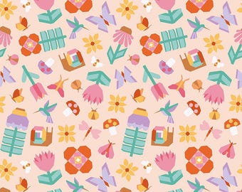 Patchwork Main Peach By the yard -12.60/yard