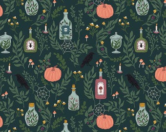 The Apothecary Main Deep Teal -12.60/yard