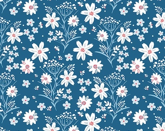 Firework Fields Main Coastal Blue -12.60/yard