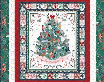 Pre-Order May 2026-Decorate the Tree Panel Quilt Kit Green