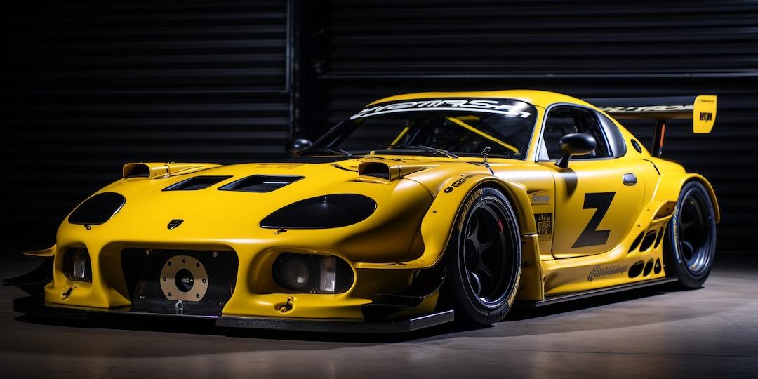 Experimental FD RX7 Hillclimb in A Vibrant Yellow Livery - Etsy