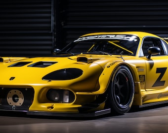 Experimental FD RX7 Hillclimb in A Vibrant Yellow Livery