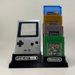 Nintendo Game Boy Pocket and 9 Games Display/Stand/Holder - DISPLAY ONLY (Customize Colors For FREE)