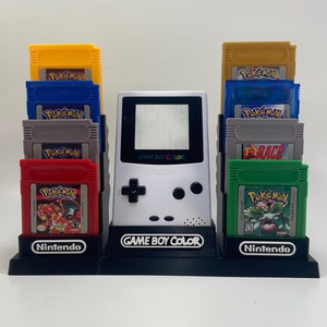 Nintendo Gameboy Color & 18 Game Cartridges Display/Stand/Holder - DISPLAY ONLY (Customize Colors For FREE)