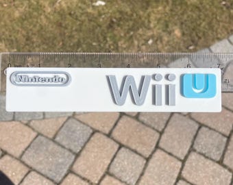 Wii U logo Sign for Wall Display, Shelf Display, or Fridge Magnet - Comes with Magnets, 4 Stands, and Double-sided tape