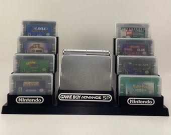 Nintendo Gameboy Advance SP y 16 juegos en estuche protector (solo para exhibición) (personaliza los colores gratis)