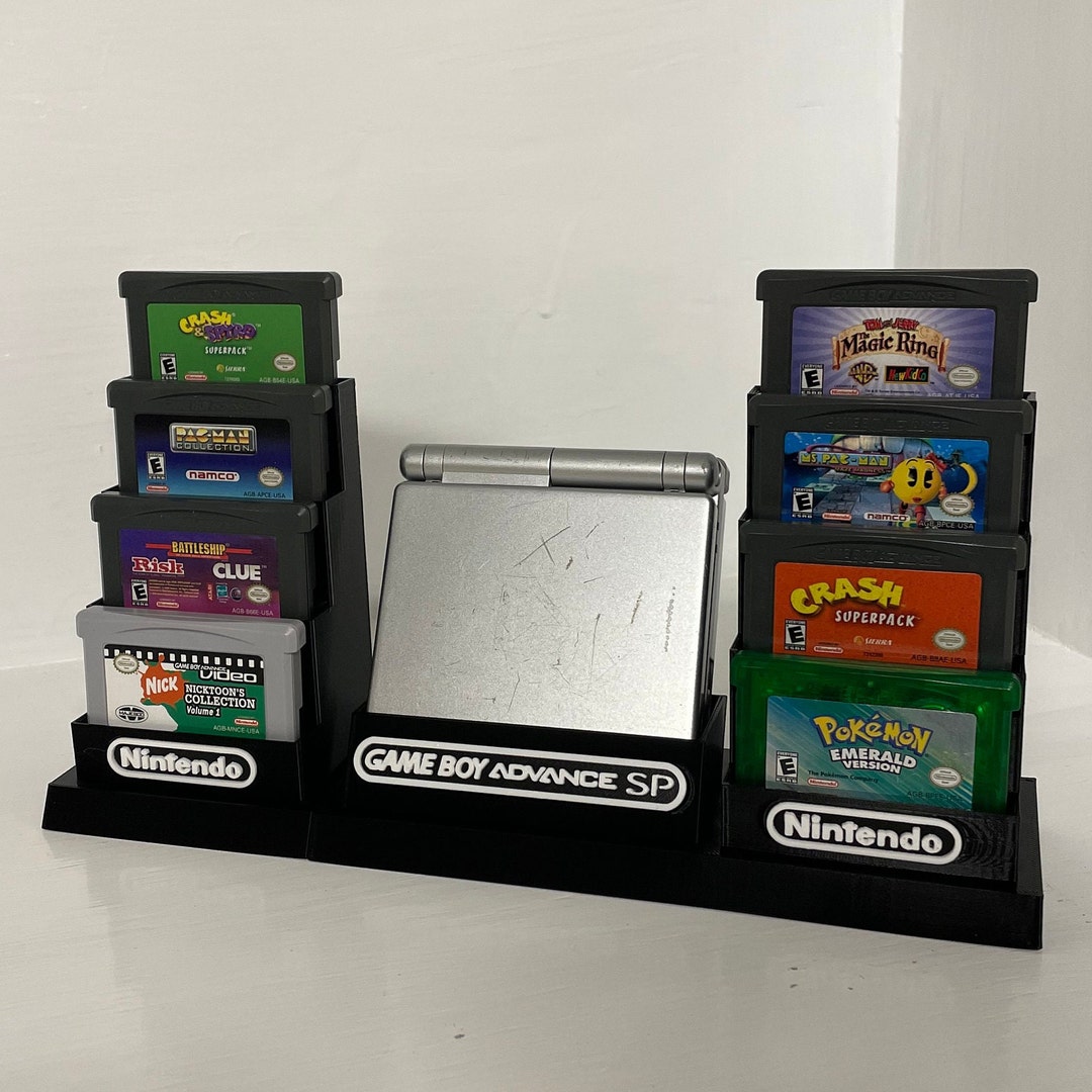 Gameboy Advance Stand Nintendo Game Boy Advance SP and 18 Game Cartridges Display/stand ...