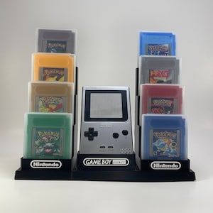 Nintendo Game Boy Pocket & 18 Games in Protective Cases Stand/Display - DISPLAY ONLY (Customize Colors For FREE)