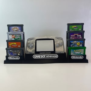Support/présentoir/support pour Nintendo Game Boy Advance et 18 cartouches de jeu - AFFICHAGE UNIQUEMENT (personnaliser les couleurs gratuitement)