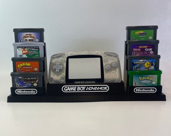 Nintendo Game Boy Advance & 18 Game Cartridges stand/display/holder - DISPLAY ONLY (Customize Colors for FREE)