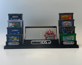 Soporte/exhibidor para Nintendo DS Lite y 18 cartuchos de juego (SOLO PANTALLA) (personaliza los colores gratis)