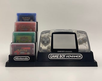 Nintendo Game Boy Advance & 8 Game Cartridges stand/display/holder - DISPLAY ONLY (Customize Colors for FREE)