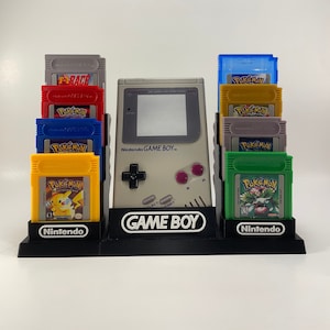 Nintendo Game Boy Original/Classic/DMG and 18 Game Cartridge Stand/Display/Holder - DISPLAY ONLY (Customize Colors For Free)