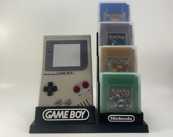 Nintendo Game Boy Original/Classic/DMG & 9 Game Cartridges in Protective Case's Stand/Display/Holder - DISPLAY ONLY (Customize Colors Free)