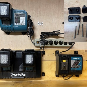Makita Battery Charger Holder 18V Wall Mount With Screws (Single&Double Charger)