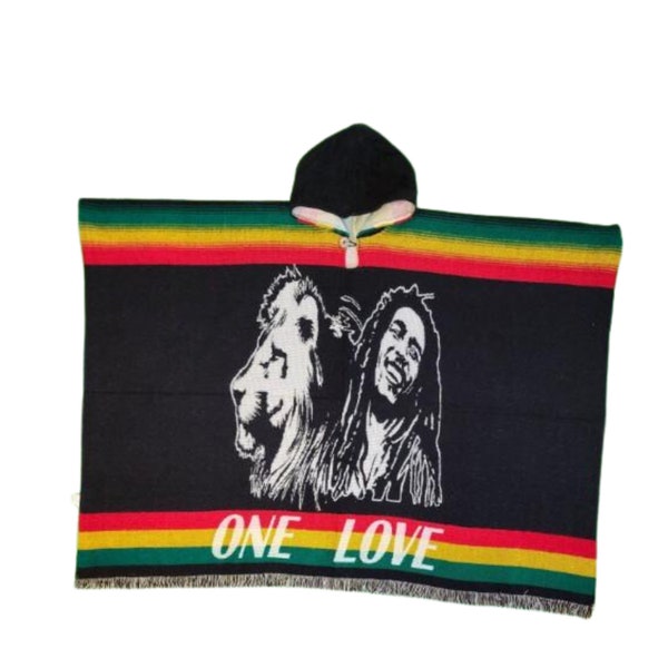 Bob Marley Handmade Poncho. Alpaca Wool. Handmade. FREE SHIPPING!