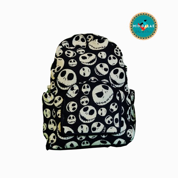 The Nightmare Before Christmas Backpack  Jack Skellington Print  Black White Jack Skellington Backpack 16 main image 3