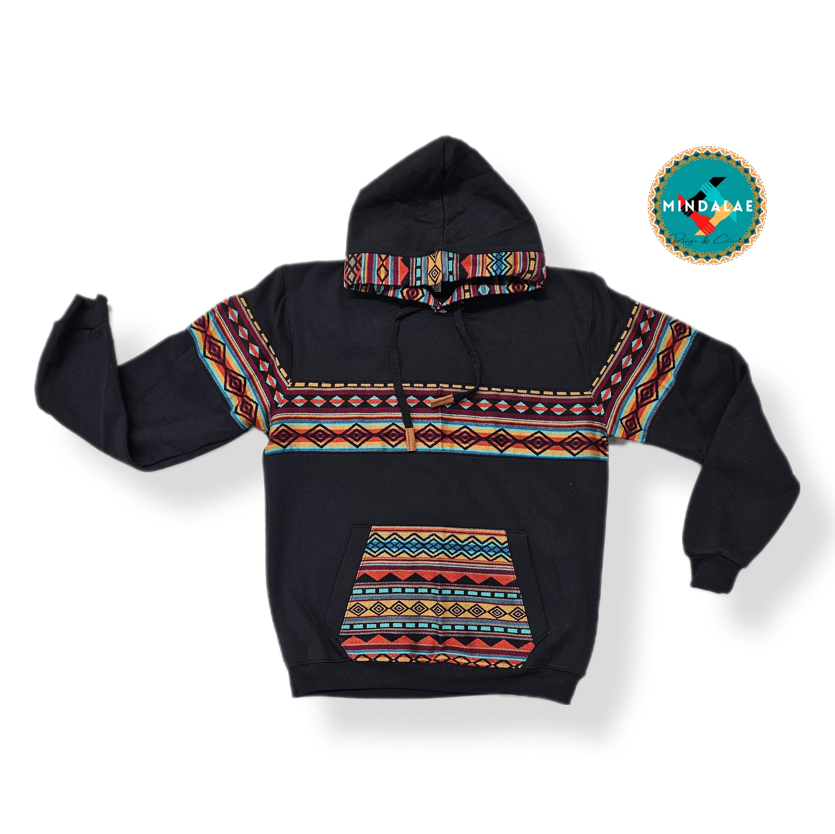 Native Southwestern Hoodie Earth Tones Handcrafted by Indigenous Hands ...