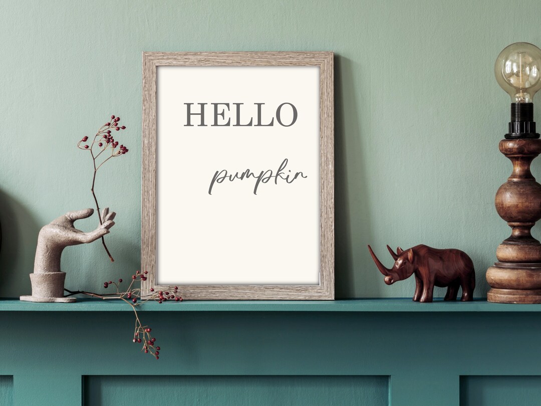 Fall Wall Art, Script Font Quote, Minimalist Digital Download, Autumn ...