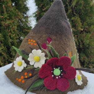 Felted sauna hat, Sauna hat wool, Bathhouse decor, Bathing cap, Sauna accessories, Felt hat for sauna, Merino wool hat for women and men