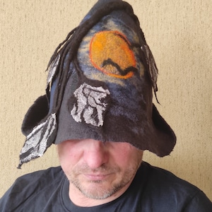 Felted sauna hat, Sauna hat wool, Bathhouse decor, Bathing cap, Sauna accessories, Felt hat for sauna, Merino wool hat for women and men