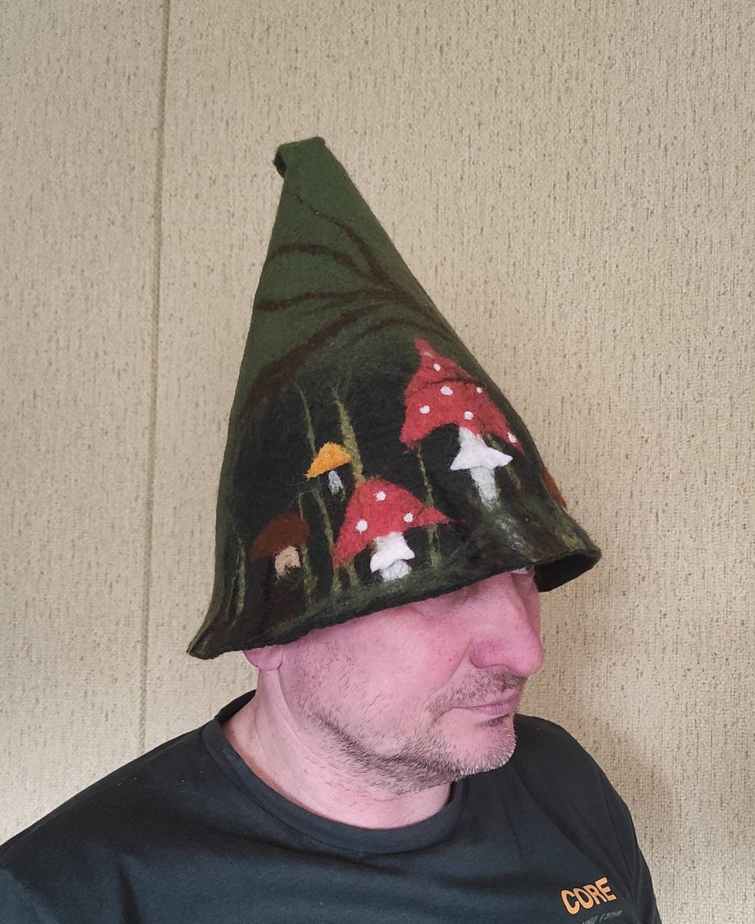 Felted Sauna Hat, Sauna Hat Wool, Bathhouse Decor, Bathing Cap, Sauna Accessories, Felt Hat for