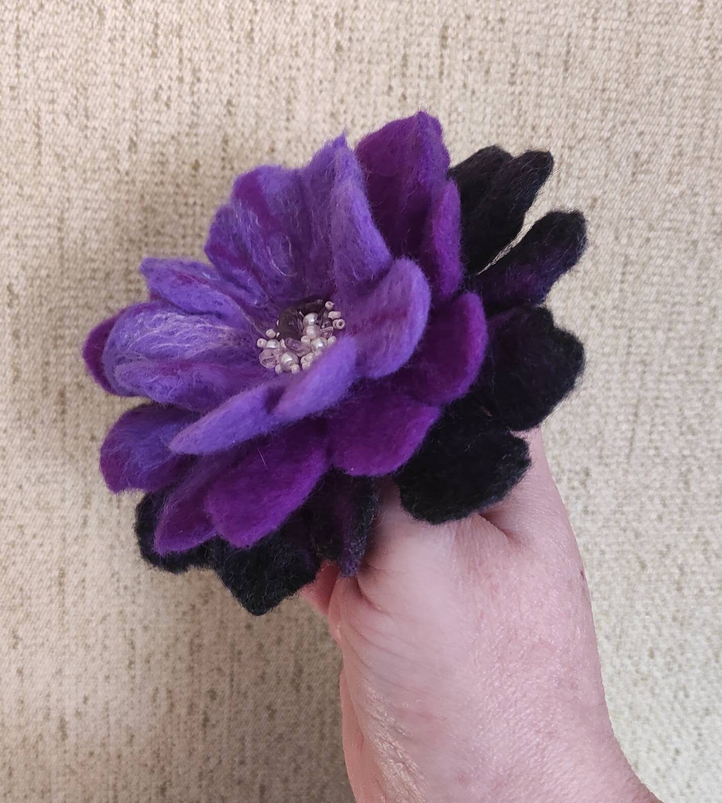 Purple Rhinestone Flower Brooch Pin - Alloy & Crystal Wedding Dress Jewelry Accessory For Women - View #10