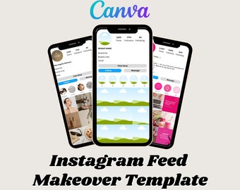 Instagram Feed Makeover Template, Instagram Feed Makeover Canva Template, Instagram Post Canva Template, Editable Instagram Post Template