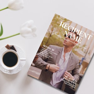 Custom Magazine Template - Canva - Valentines Day Gift- Editable & Printable | DIY Magazine Design | Unique Personalized Gift Idea