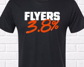Philadelphia Hockey Shirt | 3.8% Flyers Inspired Tee | Philly Hockey Fan Shirt | Orange & Black Game Day | Playoff Hockey | Unisex | Cropped