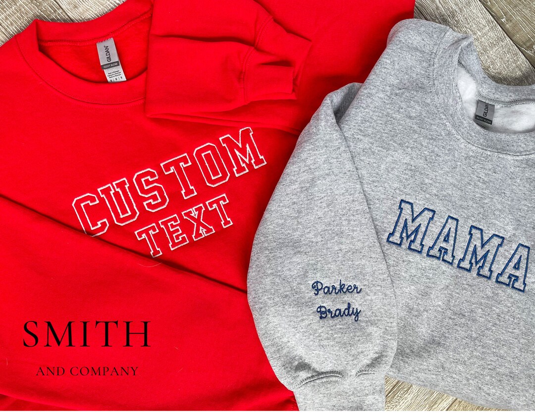 Custom Embroidered Sweatshirt Personalized - Etsy