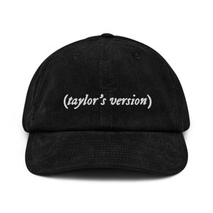 Taylors Version Corduroy Hat, Embroidered Unisex Hat, Handmade Adjustable Cap, Unisex, Gift, 4 Colour Choice
