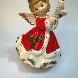 Norcress Angel with Ukelele music box- plays Jingle Bells
