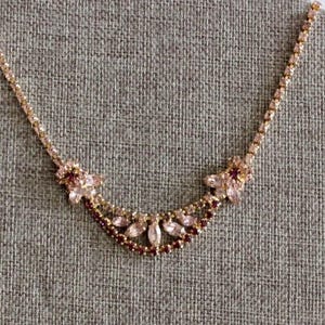 Vintage Rhinestone Choker: Purple Lavender Bridal Necklace